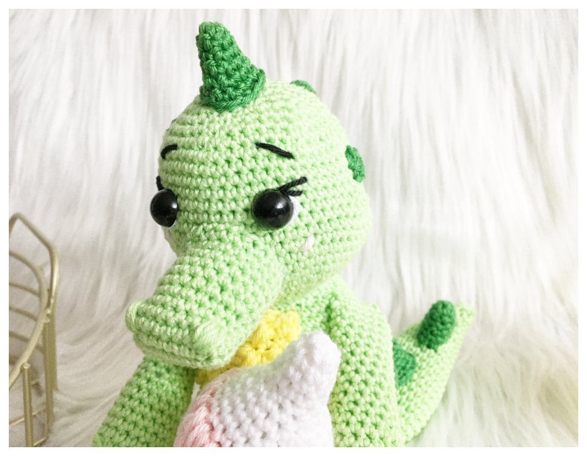 Blog-Inhaltsbild für 'Krokodino Konrad, kostenlose Häkelanleitung'